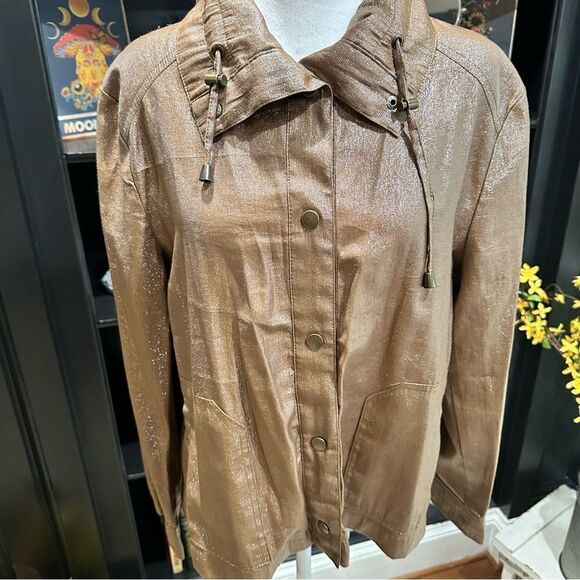 N Touch Gold Shimmer Jacket Size Large - Picture 1 of 11